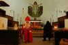 Der Samichlaus Seelisberg empfängt die Besucher bei sich zu Hause in der Kirche.
