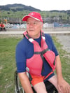 Paralympics-Medaillengewinner Walter Widmer paddelte mit rund um den Bürgenstock.