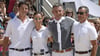 Pius Schwizer (rechts) und das Schweizer Team mit Steve Guerdat, Janika Sprunger und Paul Estermann (v.l.).