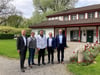 Daniel Bieri (v. l.), Vorsitzender der Geschäftsleitung der Bad Schinznach AG, die Gastronomen David Rexhaj, Klaus Jäger, Tony Rexhaj, und Marcus Rudolf, Direktor Bäder/Technik der Bad Schinznach AG, sind gespannt auf den Wechsel im Herbst.