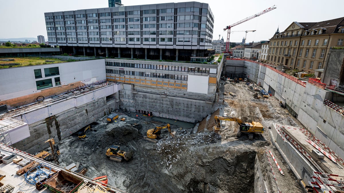 The large Basel mine: A look inside the construction site of Clinic 2 at ...