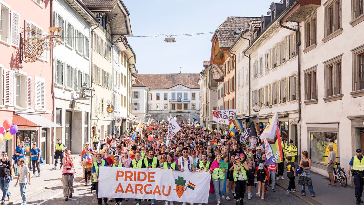 Aargau Pride 2023: Colorful and loud for queer rights