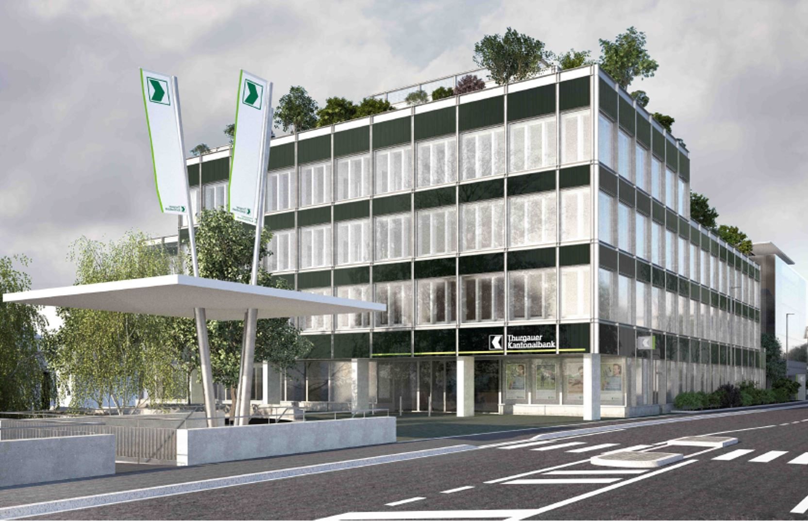 Warten-auf-gr-nes-Licht-TKB-nimmt-50-Millionen-Franken-in-die-Hand-und-baut-ihren-Hauptsitz-um